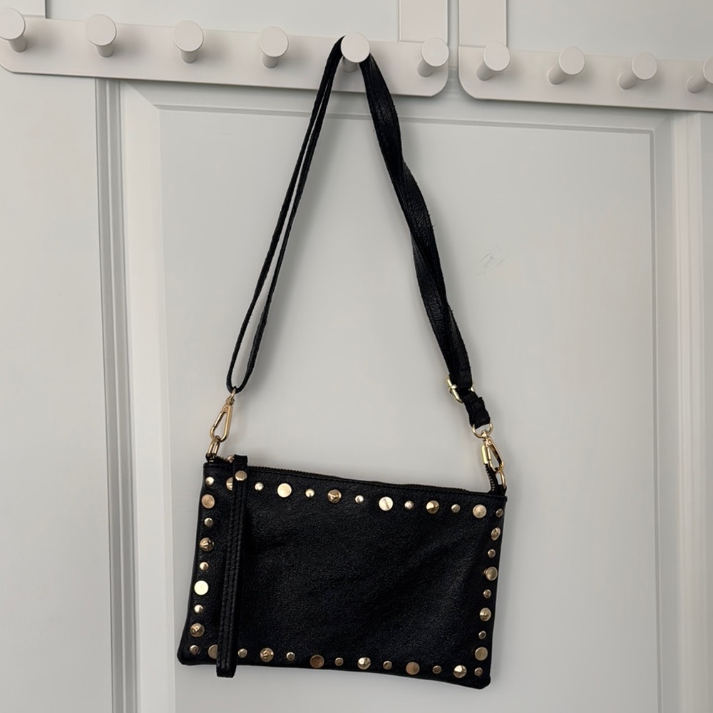 Studded Black Crossbody Bag
